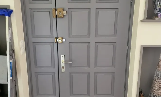 Remplacement et installation de porte d'entrée PVC vers Feurs, Roanne, Les Ouvertures Melot