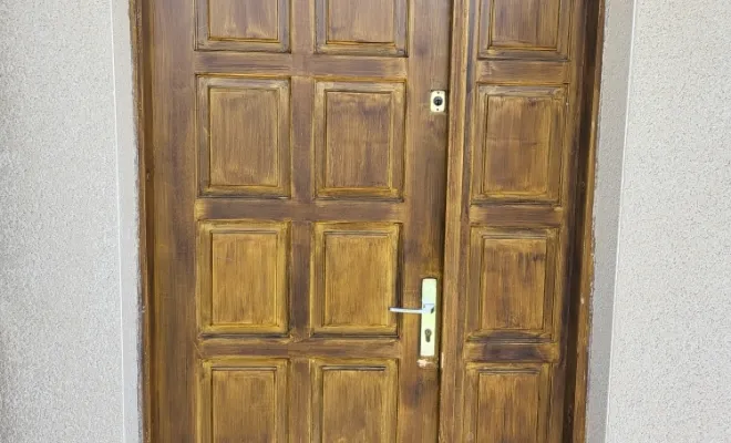 Remplacement et installation de porte d'entrée PVC vers Feurs, Roanne, Les Ouvertures Melot