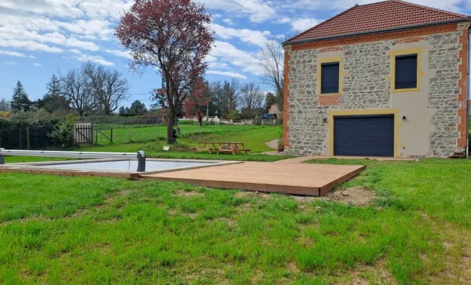 INSTALLATION D'UNE TERRASSE BOIS SUR VILLEREST, Roanne, Les Ouvertures Melot