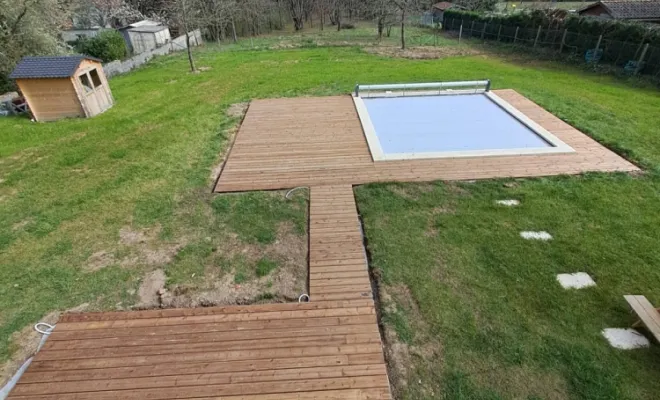 INSTALLATION D'UNE TERRASSE BOIS SUR VILLEREST, Roanne, Les Ouvertures Melot